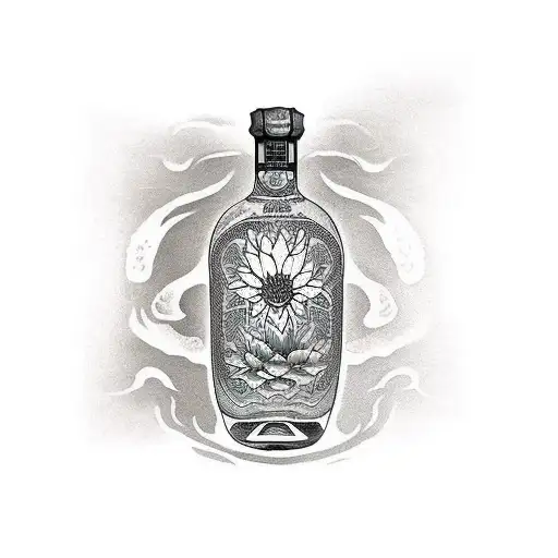 A Bottle Of Tequila And An Agave