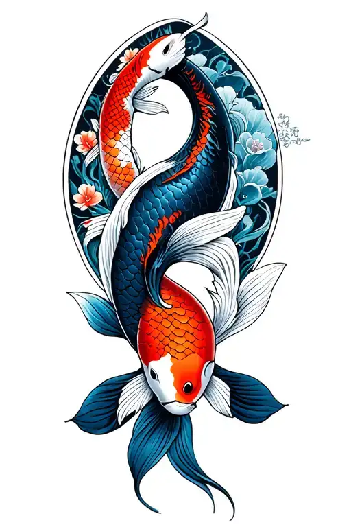 Ying And Yang Koi Fish
