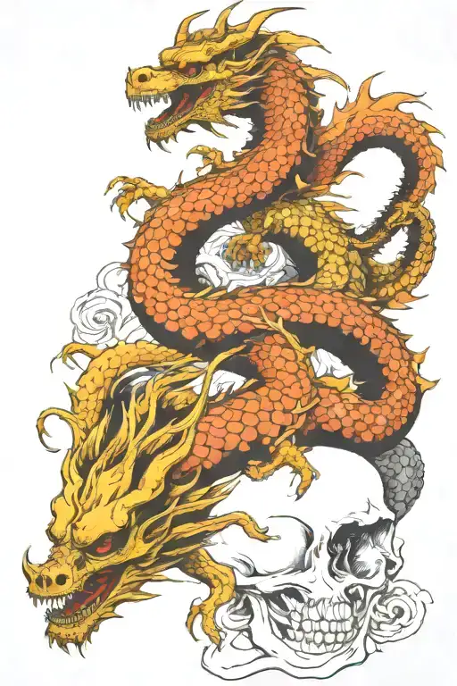 Norse Dragon Breathing Poison Skull Instead