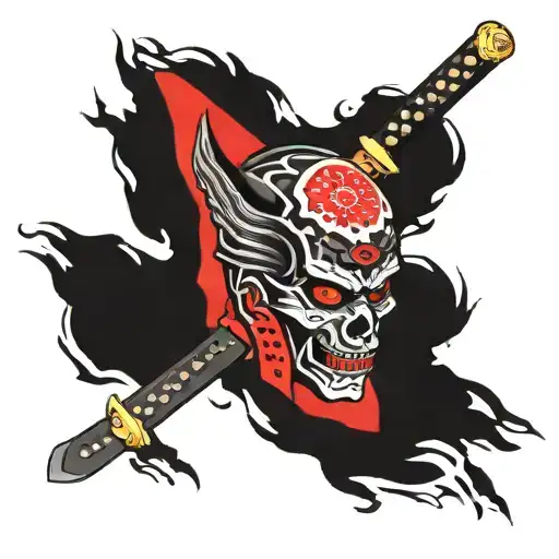 Katana And Blood Moon