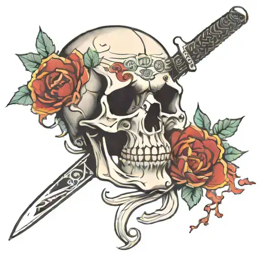Skull And Knife