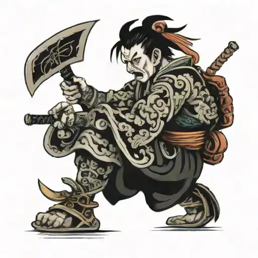 Japanese Warrior Tattoo Ultra Rare