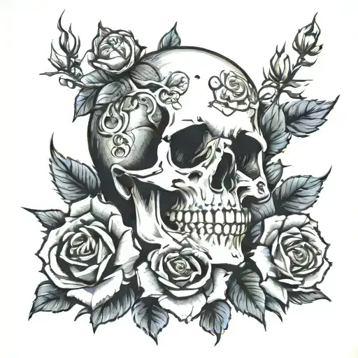 Skull And Roses