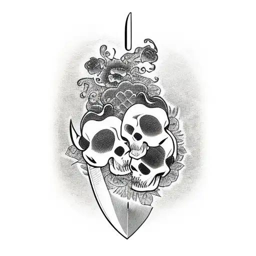 Knife Stuck In Skull
