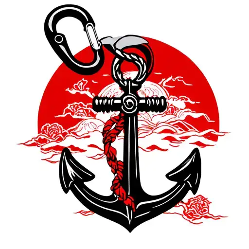 Anchor And Carabiner Locked