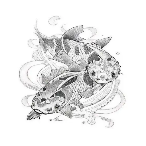 Koi Fish Forearm Tattto Sleeve