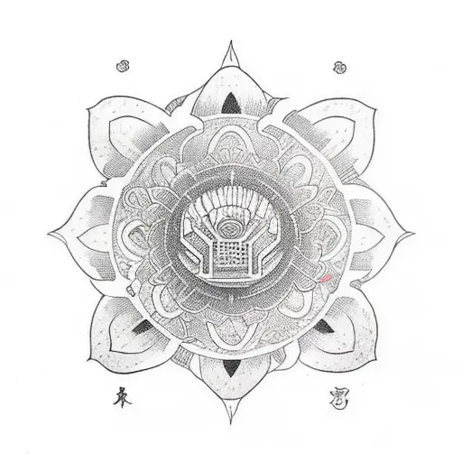 Lotus Flower Astronaut Compas