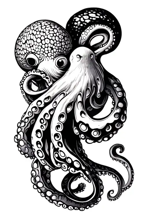 Octopus Wrapping Its Tentacles