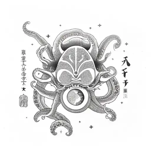 Space Stars Planets Octopus