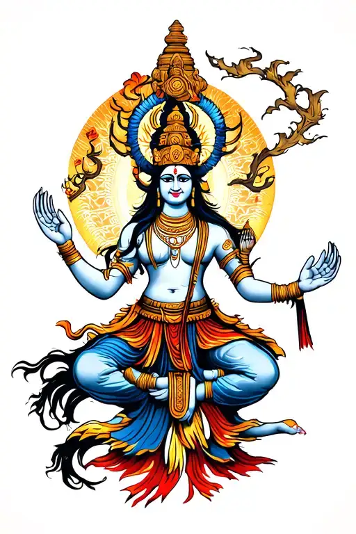 Hindu God Shiva Arms Wide Open
