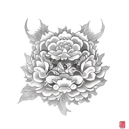 Foo Dog And Peony