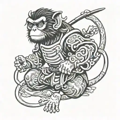 Japanese Monkey Samurai