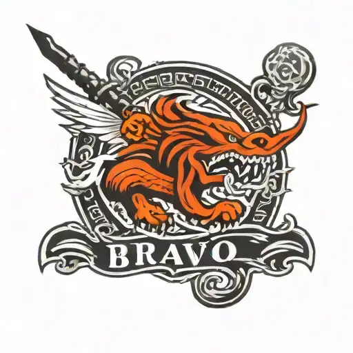 Bravo Company Military Logo