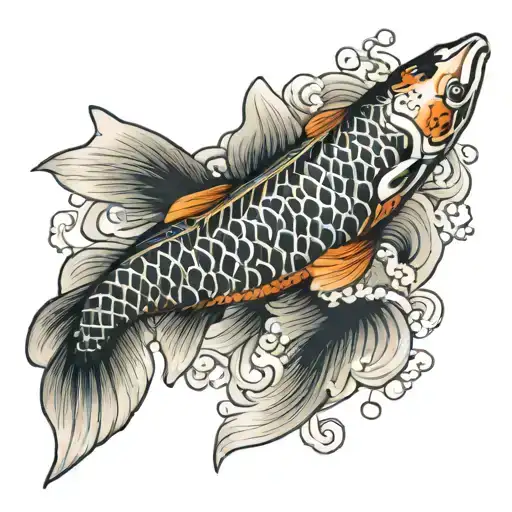 Koi Fish Swimming