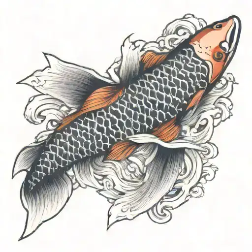 Koi Fish Swimming