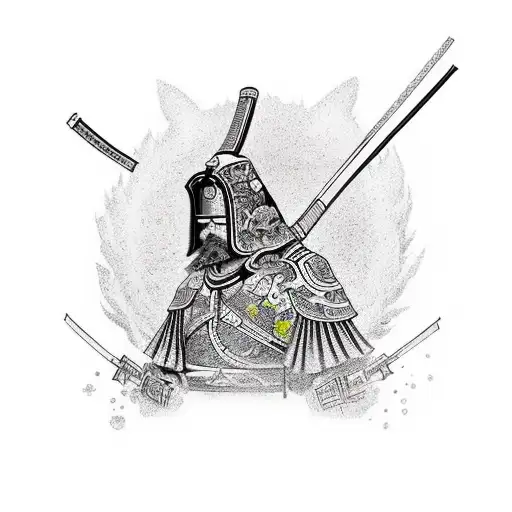 Japanese Samurai Warrior With 999 Number