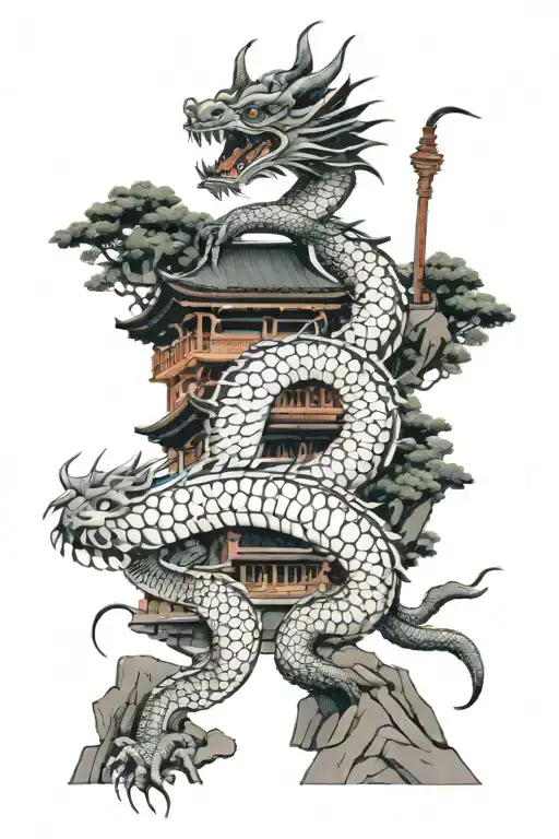 Dragon Wrapped Temple
