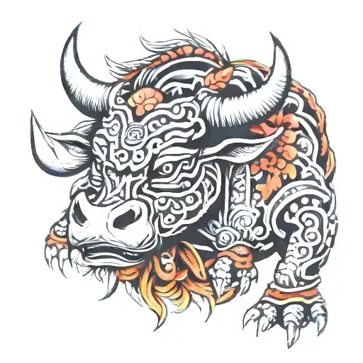 Biomechanical Polynesian Bull