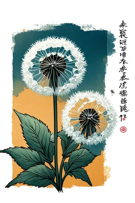 Dainty Dandelion With The Quote