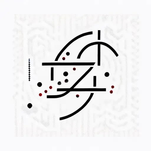 The Name Sindhu In Morse Code In Abstract Design