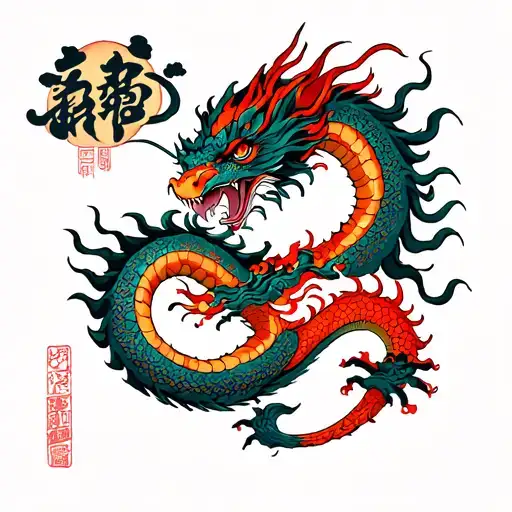 An Eight-headed And Eight-tailed Dragon Serpent