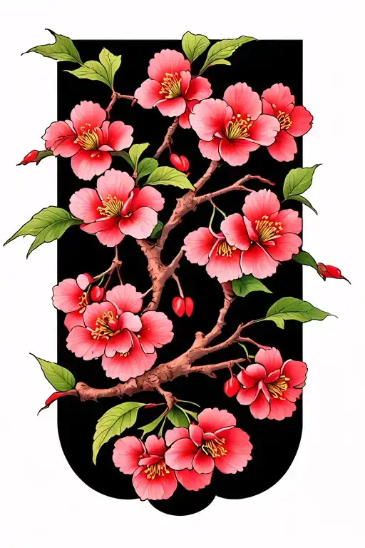 The Branches Of A Flourishing Cherry