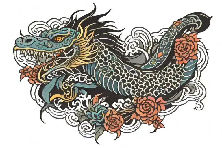 Creative Tattoo Design Combining