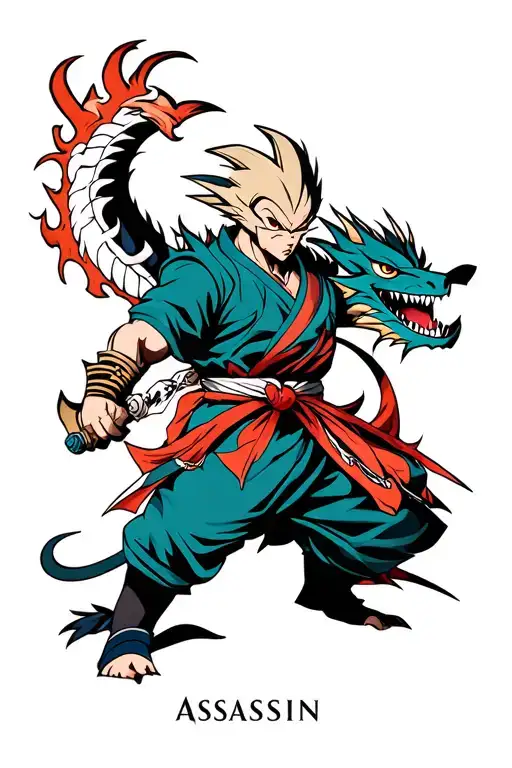 Assasins Creed Logo And Dragon Ball Morphing