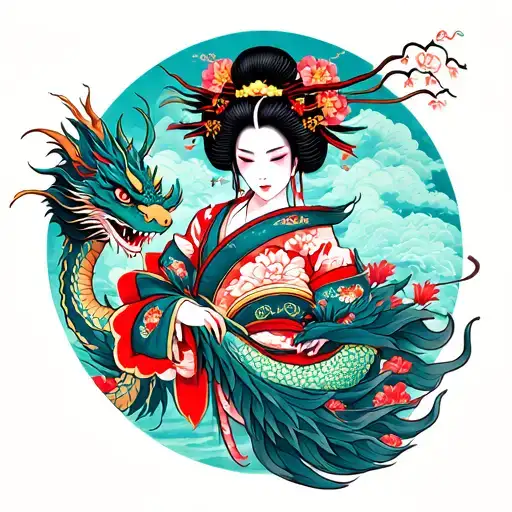 Geisha & Dragon Wrapped