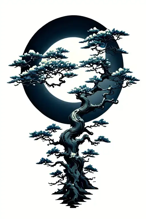 Bonzai Tree With Moon