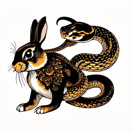Rabbit And Snake