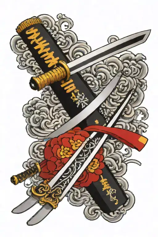 Japanese Katana With Inscription By Tanjiro Kamado