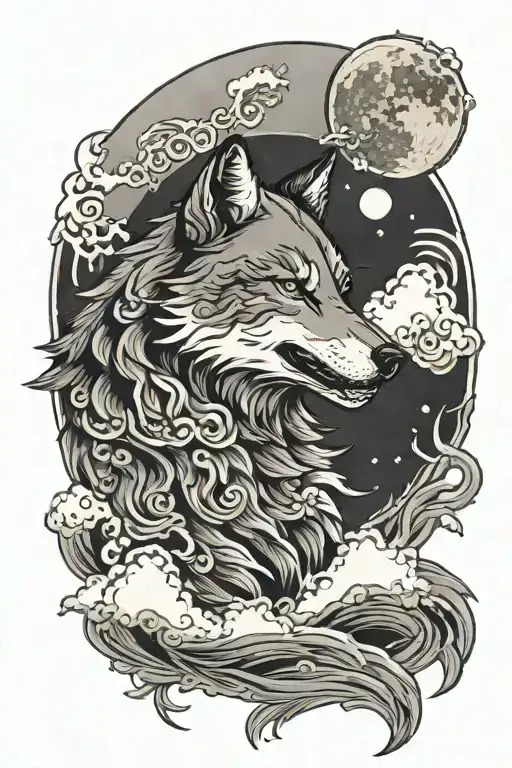 Wolf Howling At The Moon