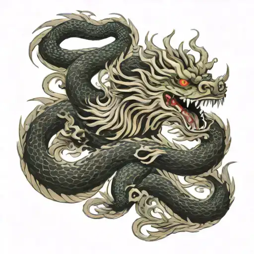 Detailed Japanese Dragon