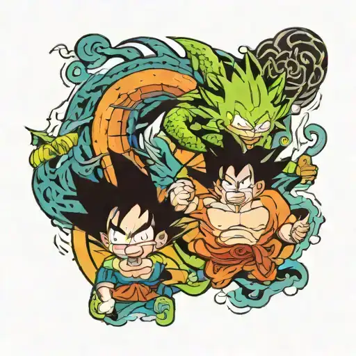 Dragon Ball And Rick N Morty