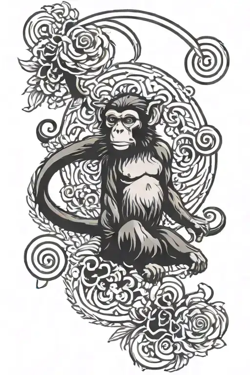 Monkey Zodiac And Capricorn Symbol