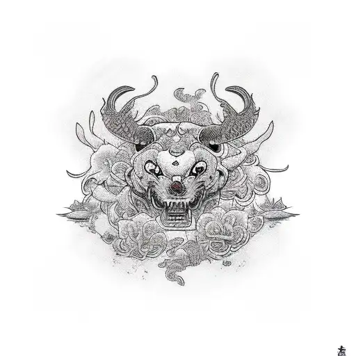 9 Tail Best With Fowers