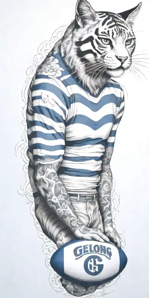 Geelong Cats Football Club Afl Stadium In Background