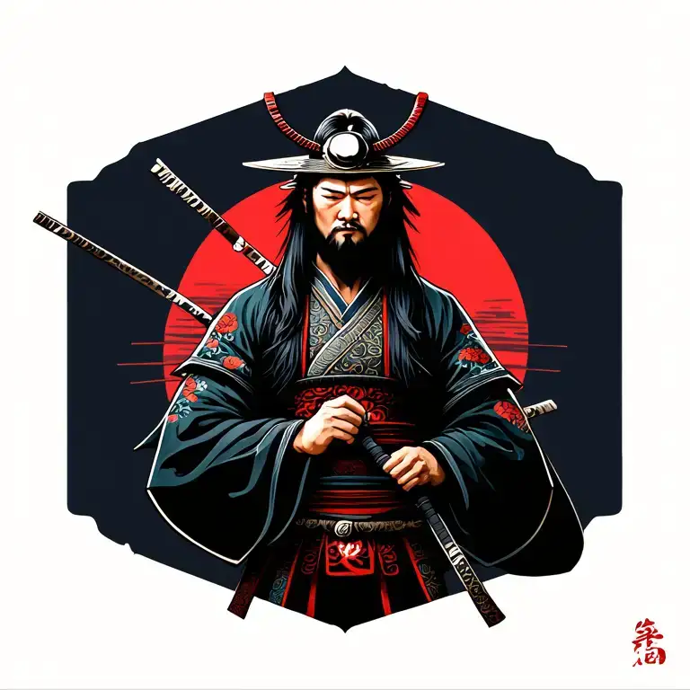 Samurai Warrior Holding