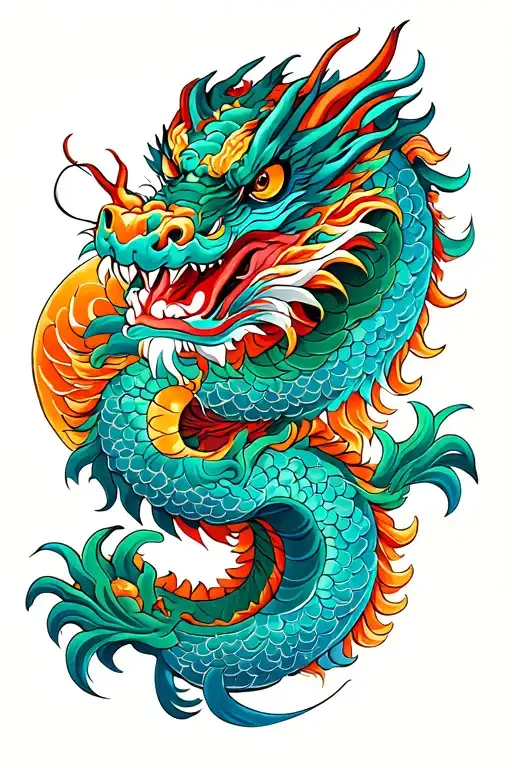 Full Color Chinese Dragon