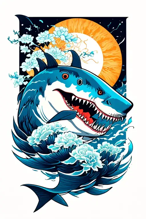 Sun And Shark And Gun And Roll And Gost And Dark Blue
