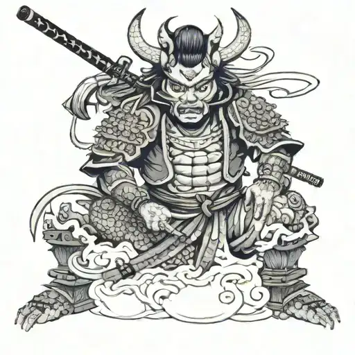 Japanese Samurai Demon Girl