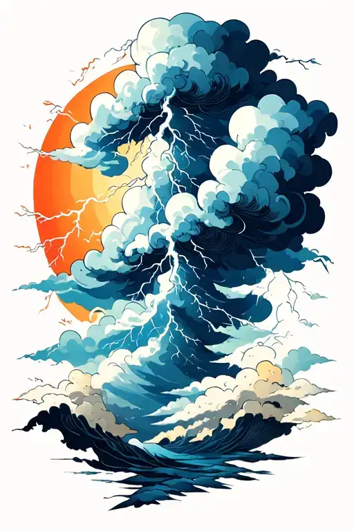 Storm Cloud Storm With Lightning