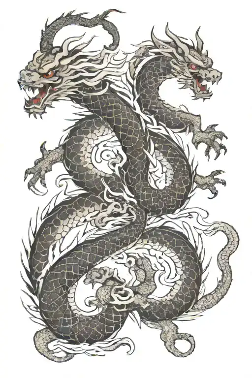 Two Japanese Dragon