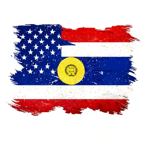 Filipino Flag Mixed American Flag
