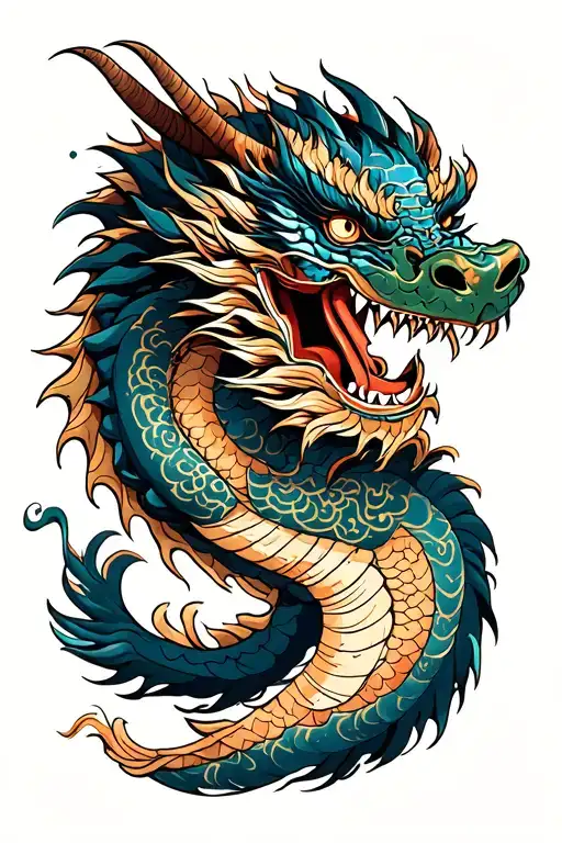 Dragon And Samurai Mask