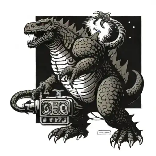 Godzilla Fighting The Robot From The Intergalactic Music Video By Beastie Boys