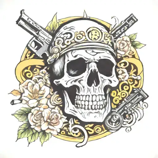 Caveira And Guns Passmountains Money