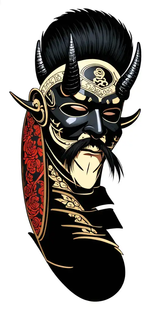 Ronin Mask With Horns