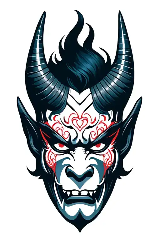 Demon Mask With Horns